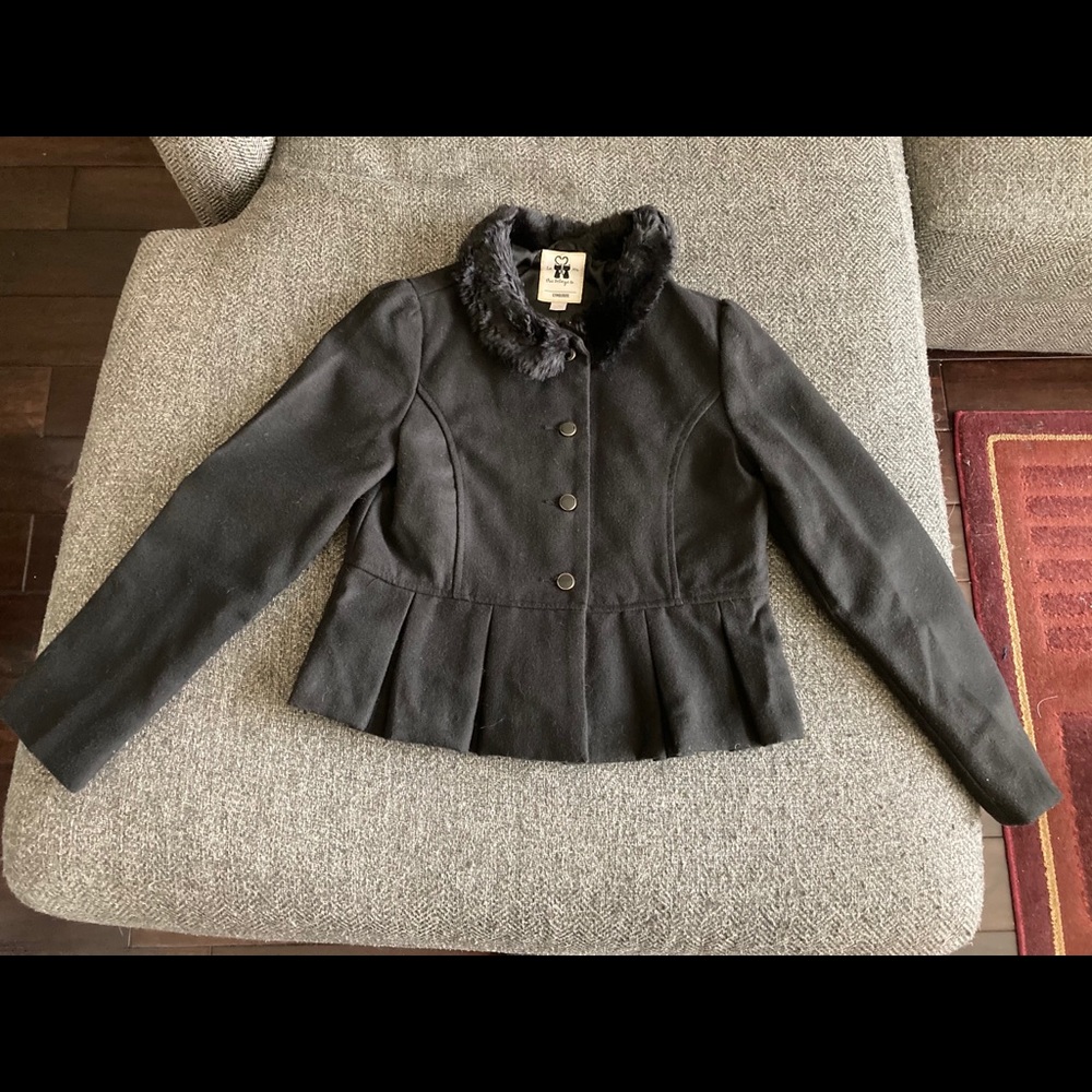 Black Wool Gymboree Holiday, Formal Coat; Size Lg.